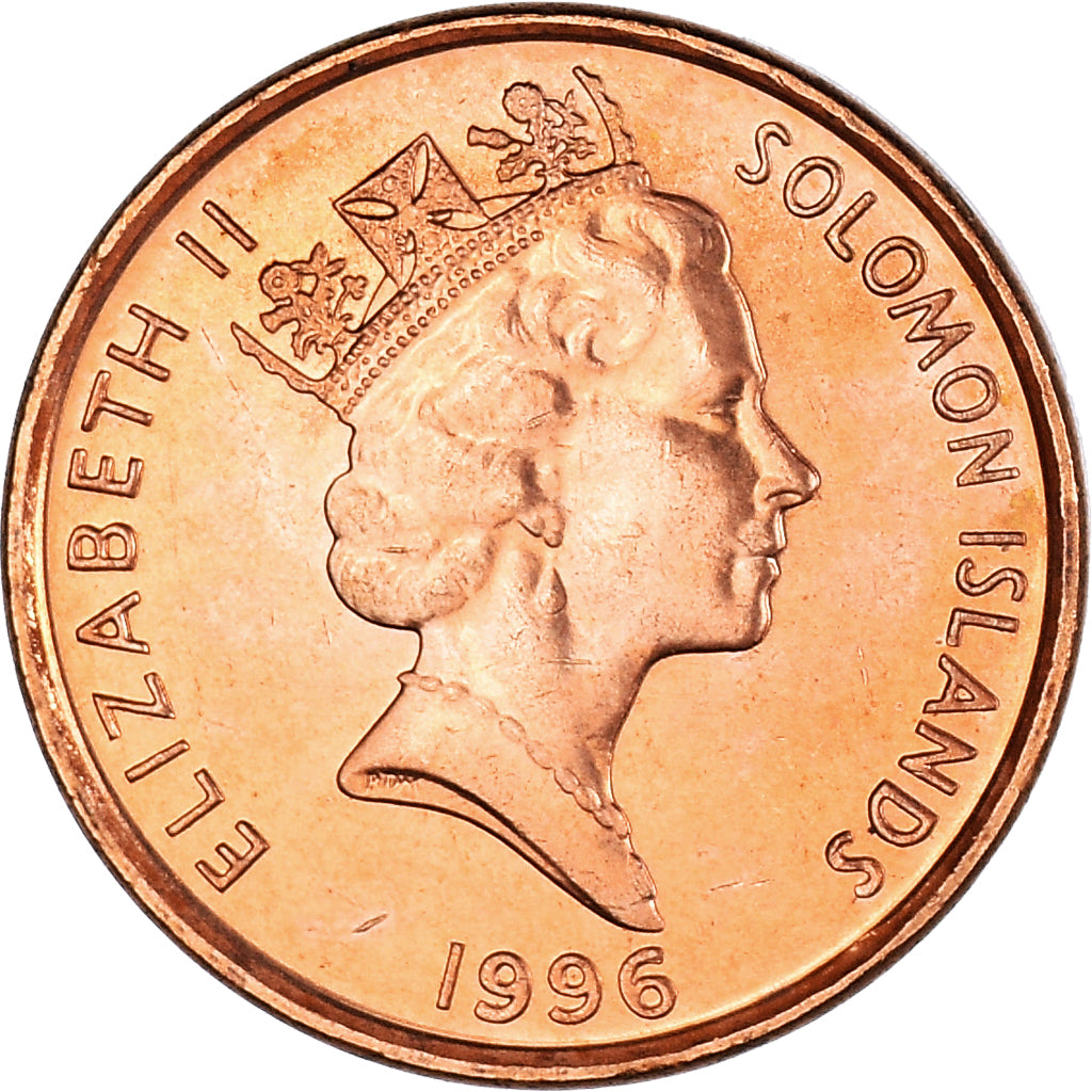 Münze, Salomonen, Elizabeth II, Cent, 1996, British Royal Mint, VZ, Copper-clad