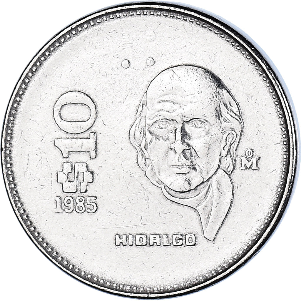 Coin, Mexico, 10 Pesos, 1985, Mexico City, MS(60-62), Stainless Steel, KM:512