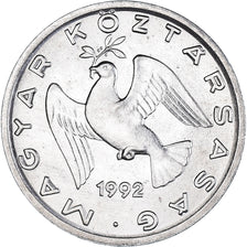 Coin, Hungary, 10 Filler, 1992, Budapest, MS(64), Aluminum, KM:675