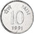 Coin, INDIA-REPUBLIC, 10 Paise, 1991, AU(50-53), Stainless Steel, KM:40.1