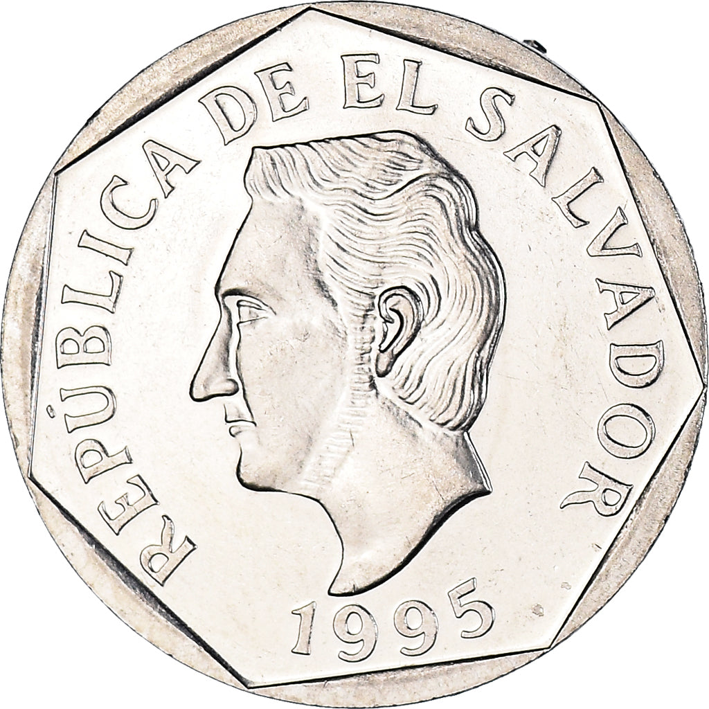 Coin, El Salvador, 10 Centavos, 1995, British Royal Mint, MS(63), Copper-Nickel