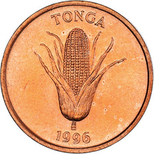 Moneta, Tonga, King Taufa'ahau Tupou IV, Seniti, 1996, SPL, Bronzo, KM:66
