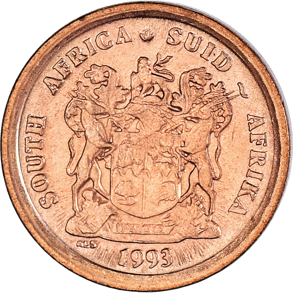 Coin, South Africa, Cent, 1993, MS(60-62), Copper Plated Steel, KM:132