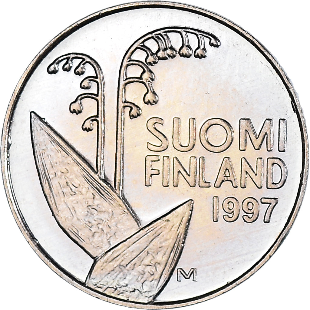 Münze, Finnland, 10 Pennia, 1997, SS+, Kupfer-Nickel, KM:65