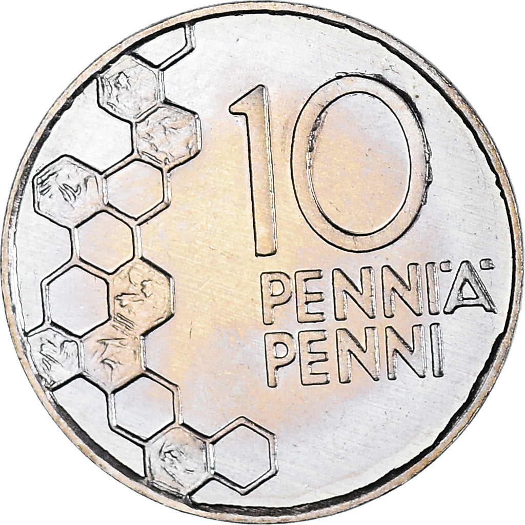Münze, Finnland, 10 Pennia, 1997, SS+, Kupfer-Nickel, KM:65