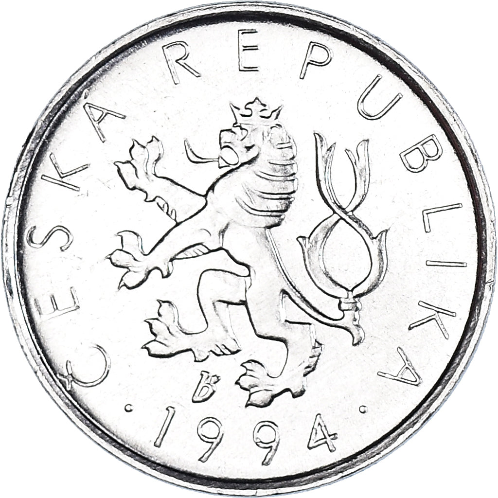 Coin, Czech Republic, 10 Haleru, 1994, MS(64), Aluminum, KM:6
