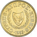 Coin, Cyprus, Cent, 1992, MS(64), Nickel-brass, KM:53.3