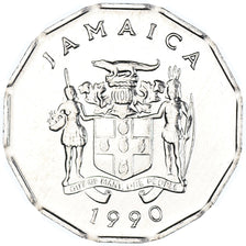 Coin, Jamaica, Elizabeth II, Cent, 1990, British Royal Mint, MS(63), Aluminum