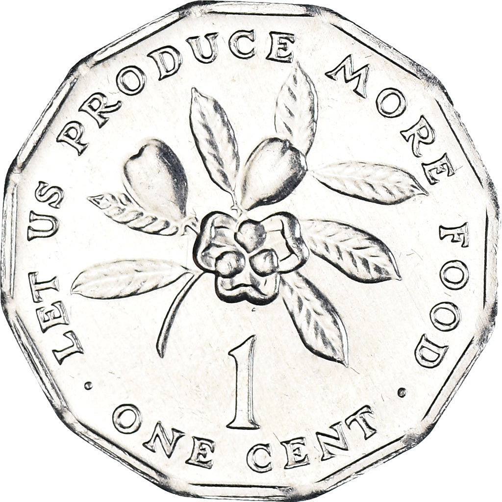 Coin, Jamaica, Elizabeth II, Cent, 1990, British Royal Mint, MS(63), Aluminum