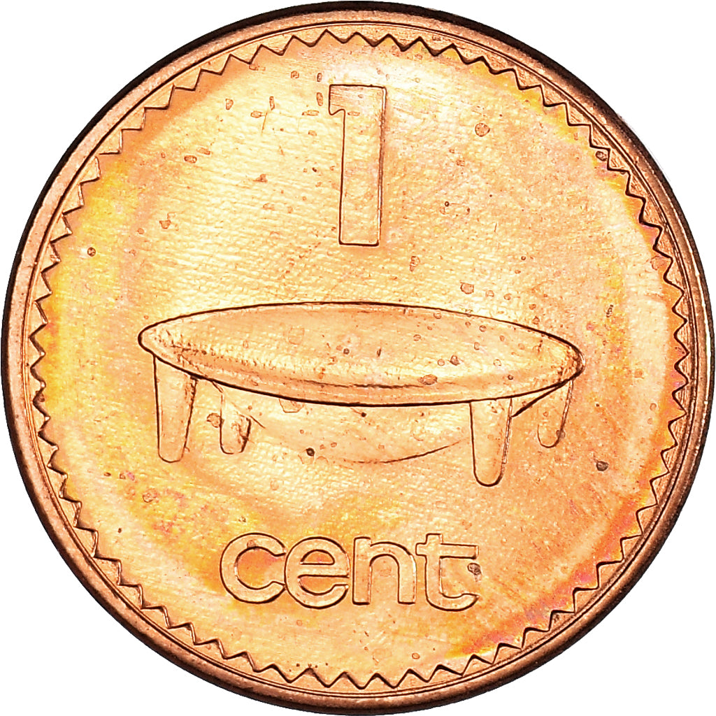 Coin, Fiji, Elizabeth II, Cent, 1992, AU(50-53), Copper Plated Zinc, KM:49a