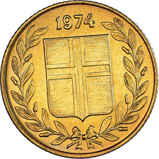 Moneta, Islanda, 50 Aurar, 1974, SPL+, Nichel-ottone, KM:17