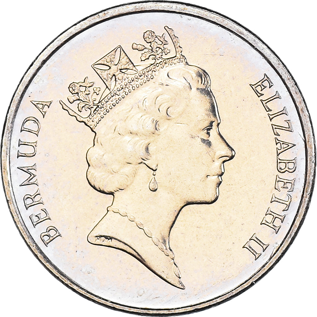 Coin, Bermuda, Elizabeth II, 5 Cents, 1997, MS(60-62), Copper-nickel, KM:45