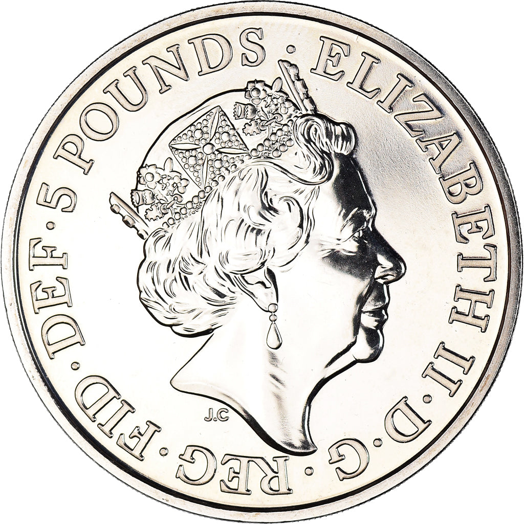 Coin, Great Britain, 5 Pounds, 2018, British Royal Mint, MS(63), Copper-nickel