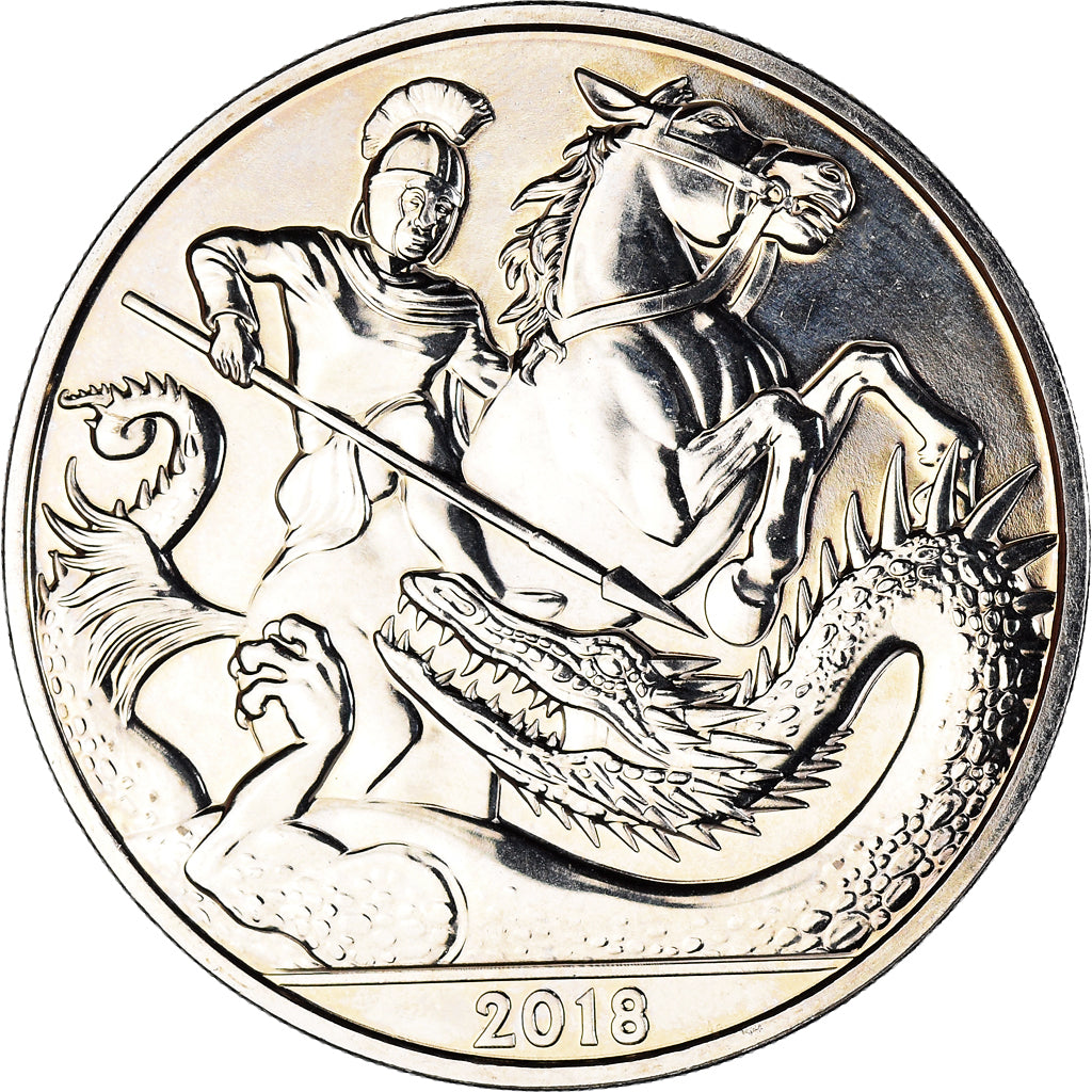 Coin, Great Britain, 5 Pounds, 2018, British Royal Mint, MS(63), Copper-nickel