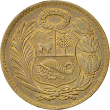 Coin, Peru, Sol, AU(55-58), Brass, KM:222
