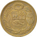Coin, Peru, Sol, AU(55-58), Brass, KM:222
