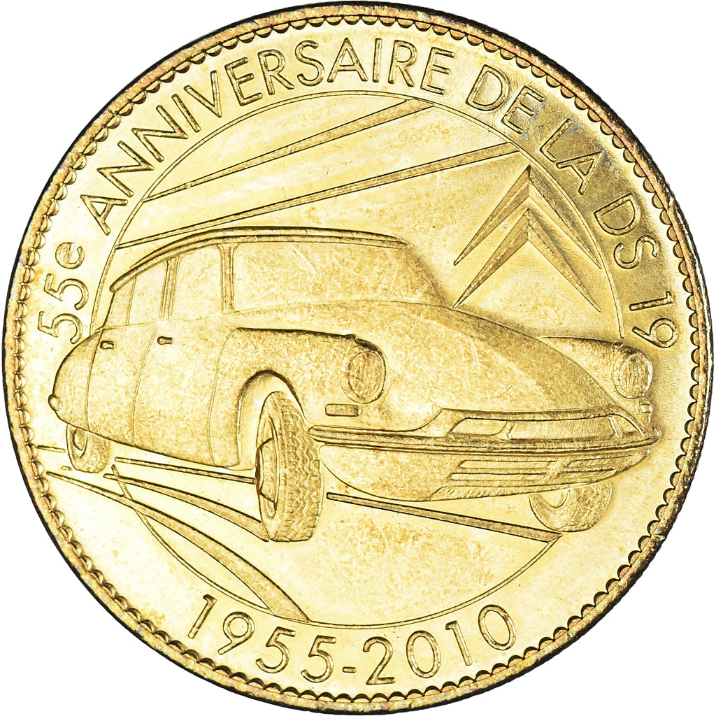 France, Token, Touristic token, 50 ème anniversaire de la DS 19, 2010, Arthus