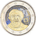 França, 2 Euro, Abbé Pierre, 2012, Paris, Colourized, MS(60-62), Bimetálico