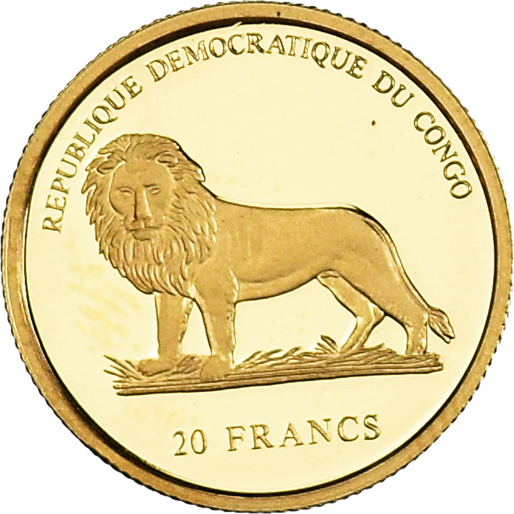 Coin, CONGO, DEMOCRATIC REPUBLIC, 20 Francs, 2003, Proof, MS(65-70), Gold