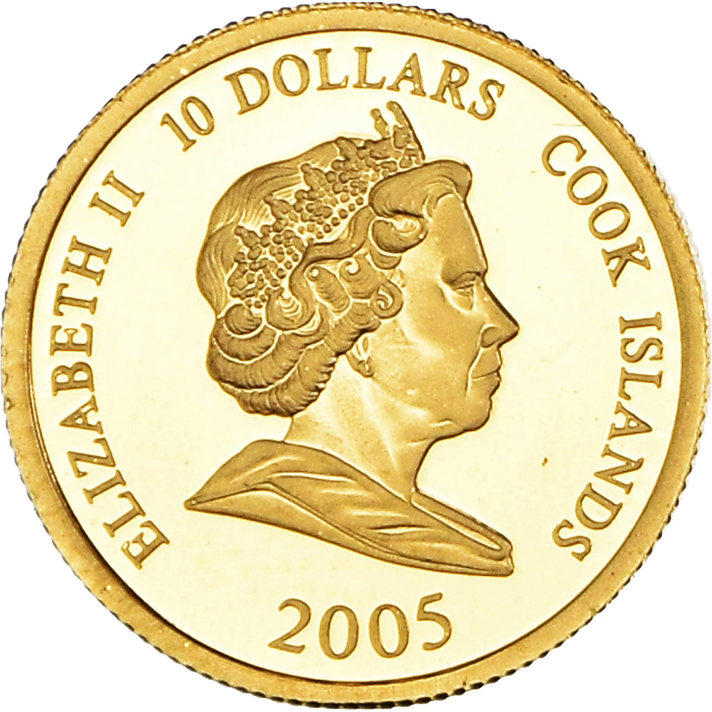 Coin, Cook Islands, Elizabeth II, 10 Dollars, 2005, Franklin Mint, Proof