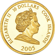 Coin, Cook Islands, Elizabeth II, 10 Dollars, 2005, Franklin Mint, Proof