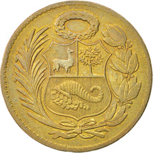 PERU, Sol, 1963, KM #222, EF(40-45), Brass, 33