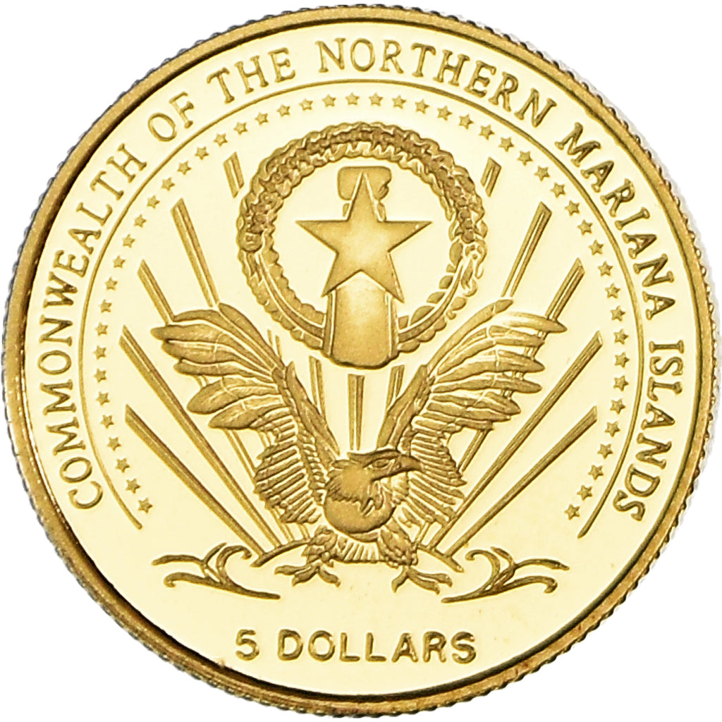 Moneda, Islas Marianas del Norte, 5 Dollars, 2004, Proof, FDC, Oro, KM:2
