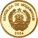 Moeda, Moçambique, 1000 Meticais, 2004, MS(64), Dourado