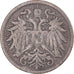 Moneda, Austria, Franz Joseph I, 2 Heller, 1897, BC+, Bronce, KM:2801