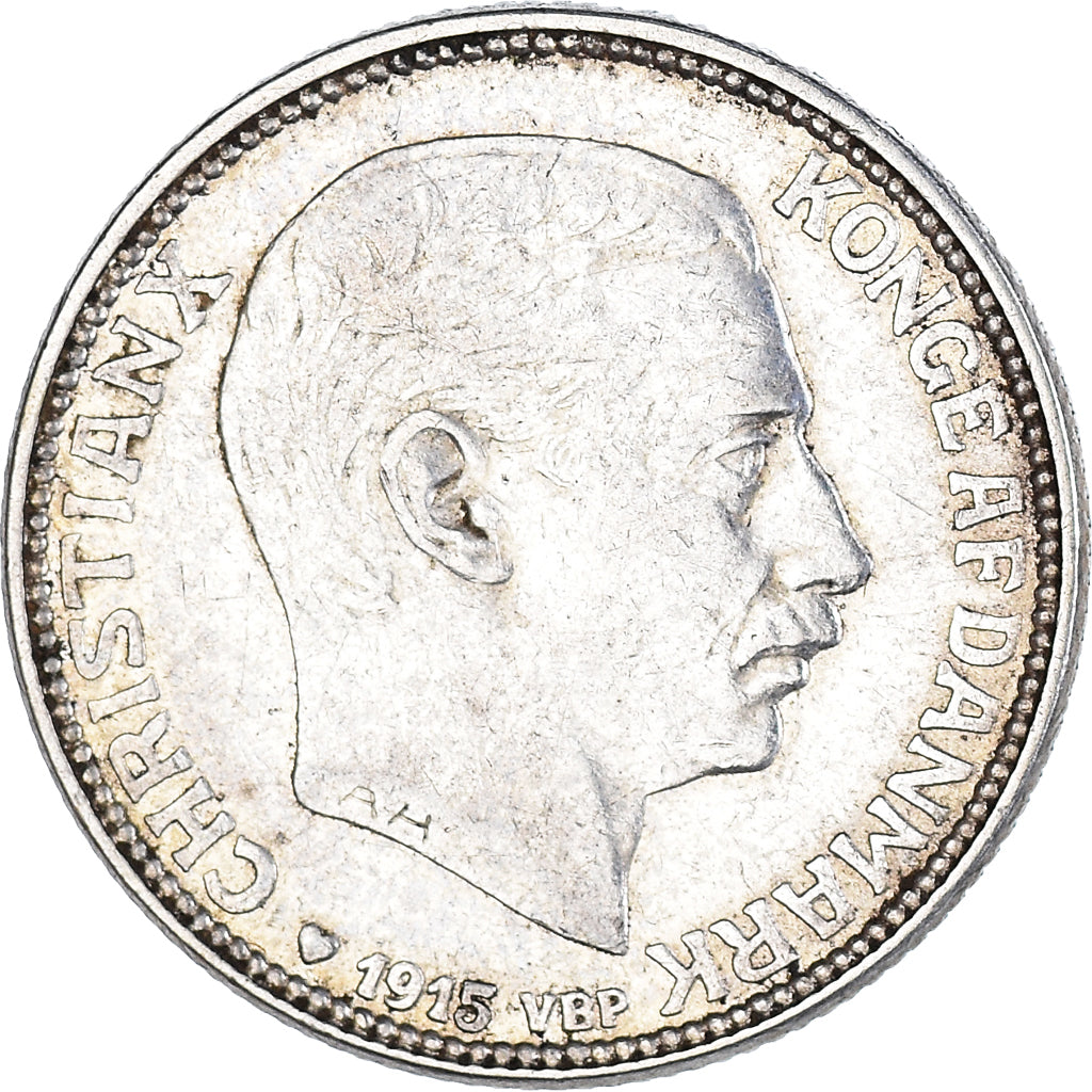 Coin, Denmark, Christian X, Krone, 1915, Copenhagen, EF(40-45), Silver, KM:819