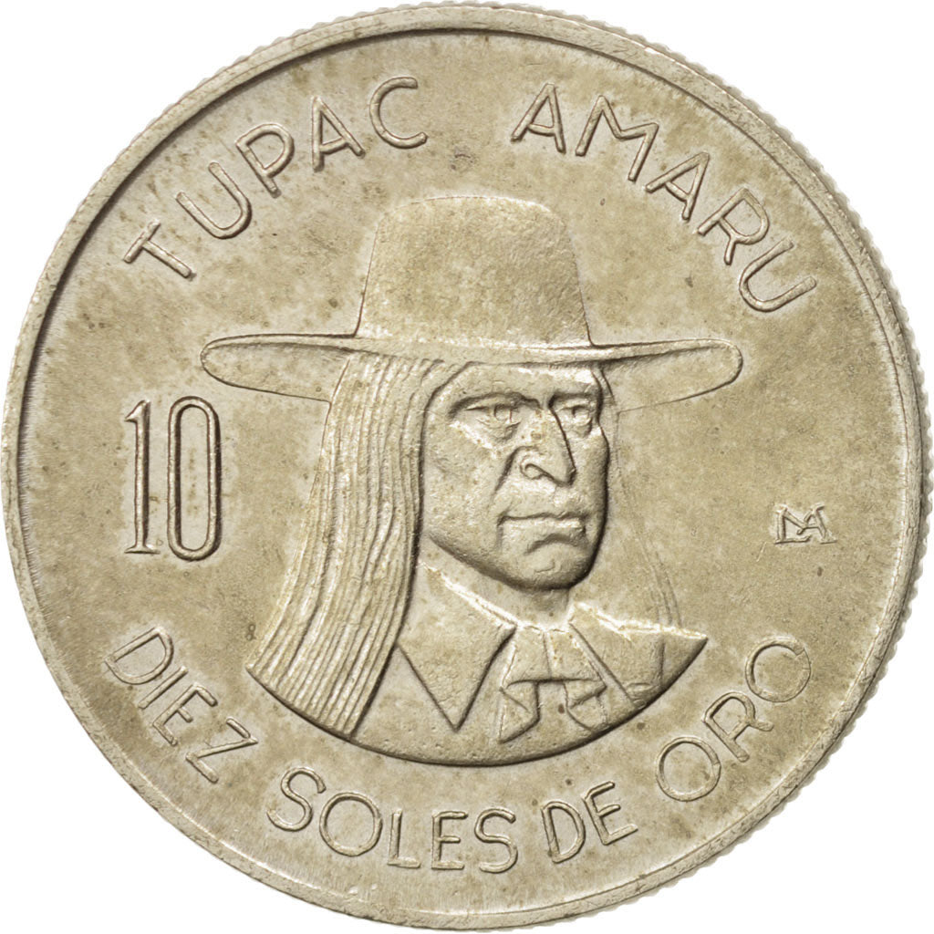 PERU, 10 Soles, 1972, KM #258, AU(55-58), Copper-Nickel, 30.94