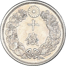 Moneta, Japonia, Yoshihito, 10 Sen, 1917, AU(55-58), Srebro, KM:36.2