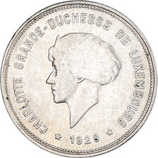 Moneta, Lussemburgo, Charlotte, 5 Francs, 1929, BB, Argento, KM:38