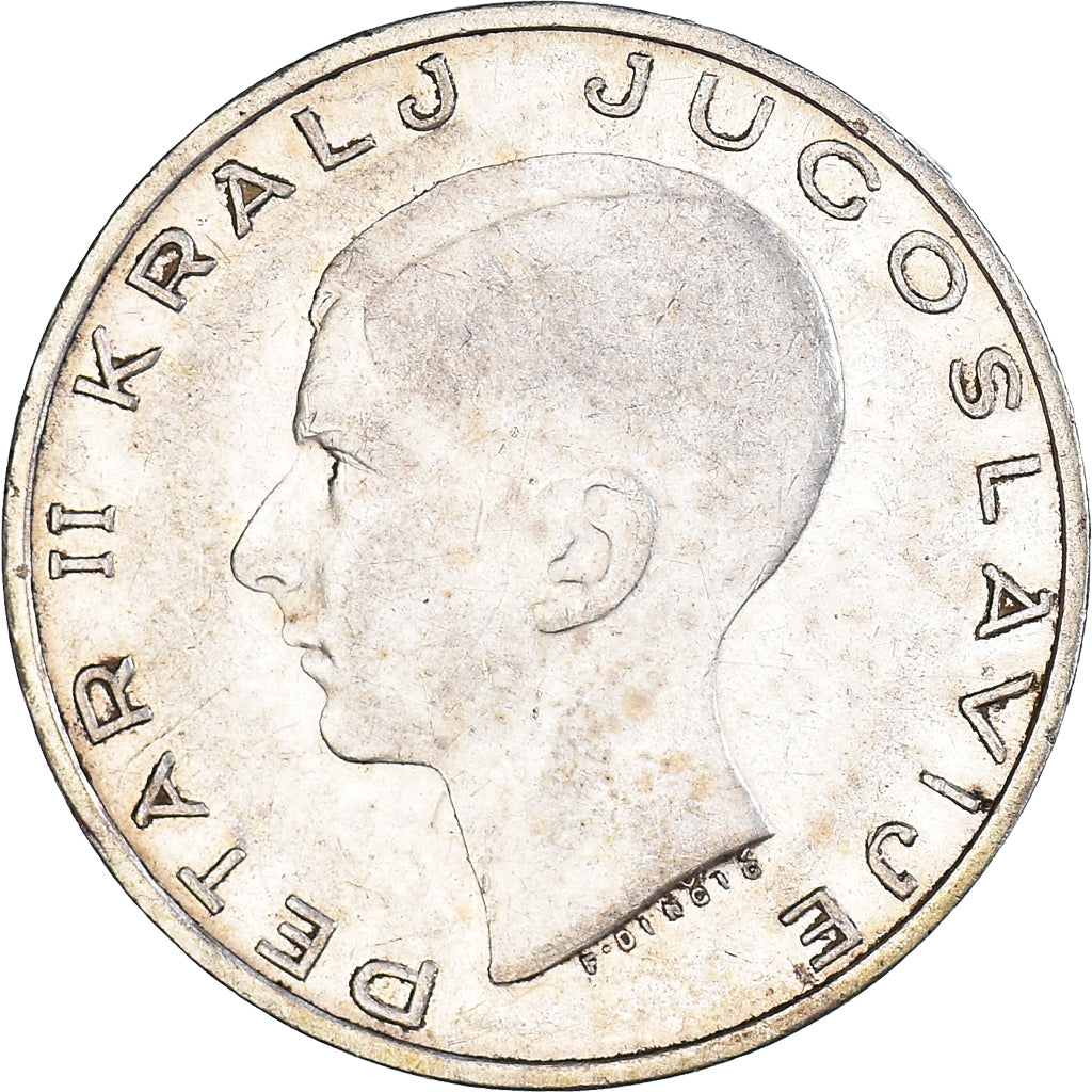 Moneta, Iugoslavia, Petar II, 20 Dinara, 1938, BB, Argento, KM:23