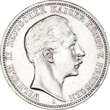 Coin, German States, PRUSSIA, Wilhelm II, 3 Mark, 1908, Berlin, EF(40-45)