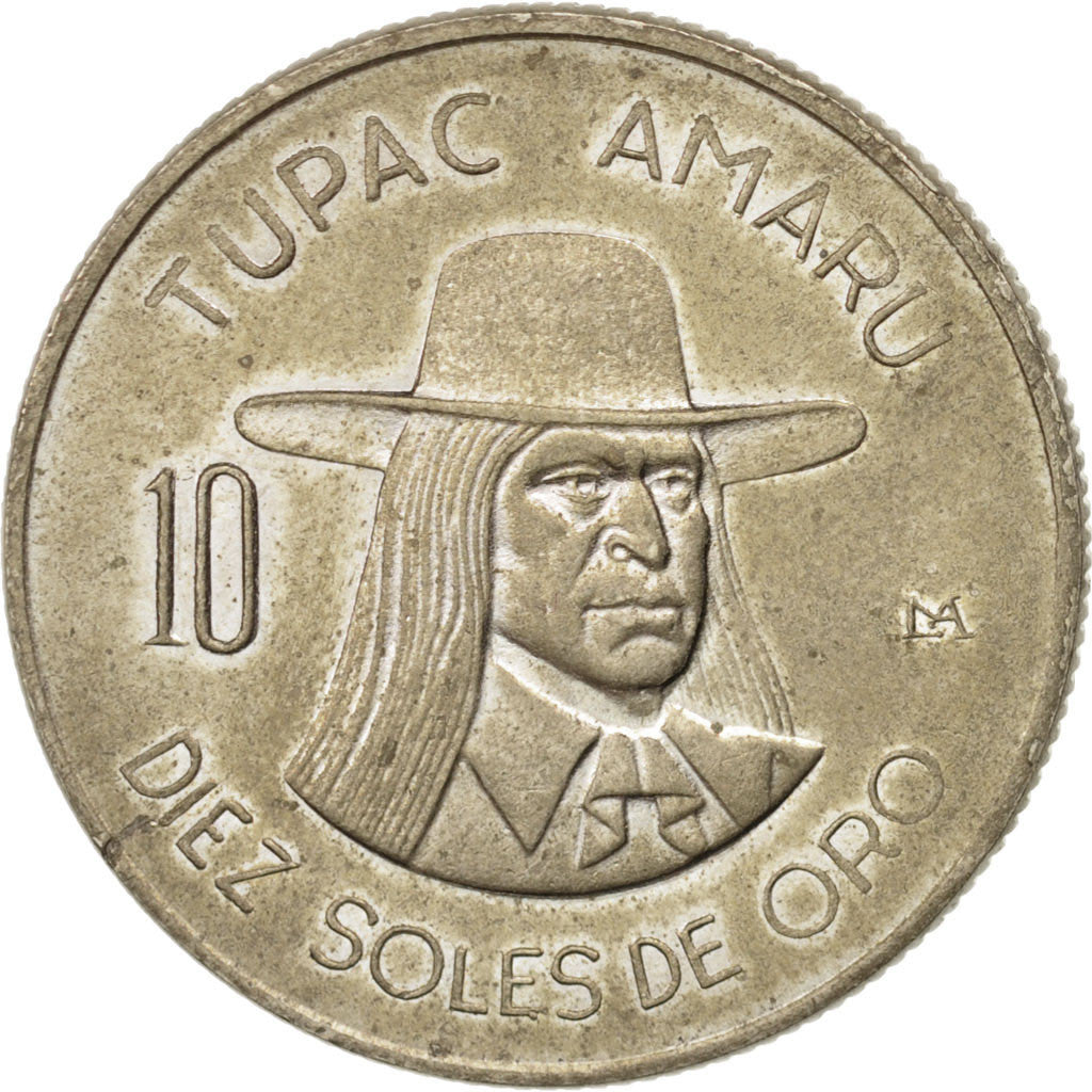 Coin, Peru, 10 Soles, 1973, AU(55-58), Copper-nickel, KM:258