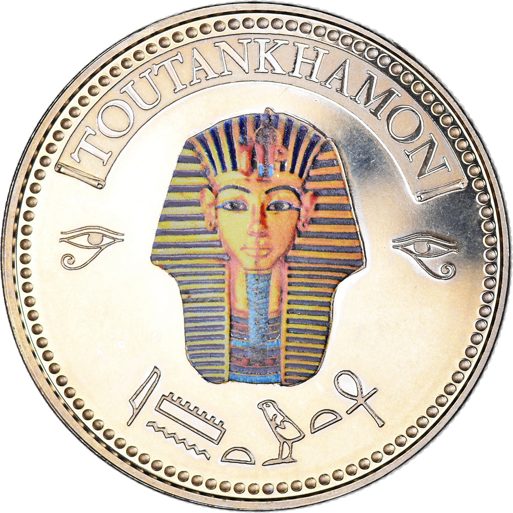 Egypt, Medal, Trésors d'Egypte, Toutankhamon, History, MS(64), Copper-nickel