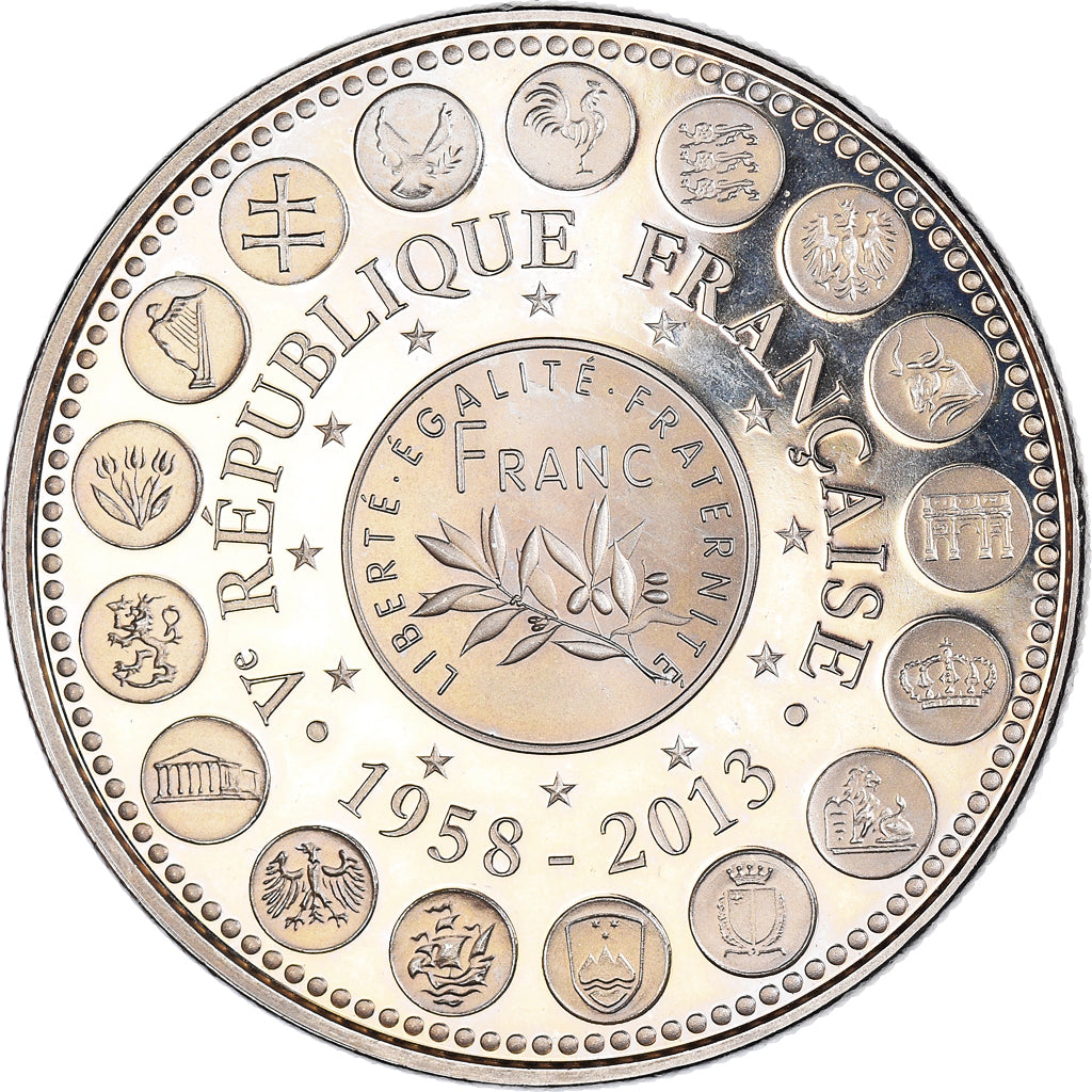 Frankreich, Medaille, L'Europe des XXVII, Veme République, Politics, Society