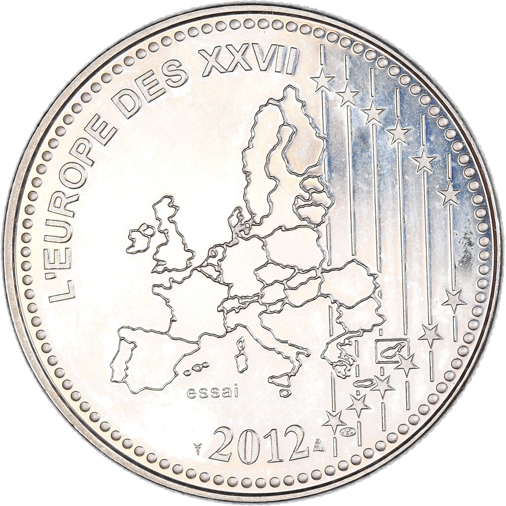 France, Médaille, L'Europe des XXVII, 10 Ans de l'Euro, Politics, 2012, SUP