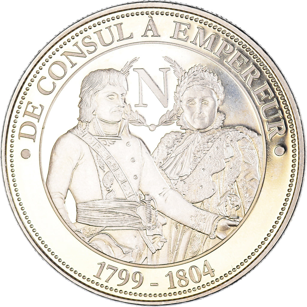 Francia, medalla, Napoléon, de Consul à Empereur, MBC+, Cobre - níquel