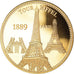 France, Medal, Paris - La Tour Eiffel, MS(64), Copper-Nickel Gilt