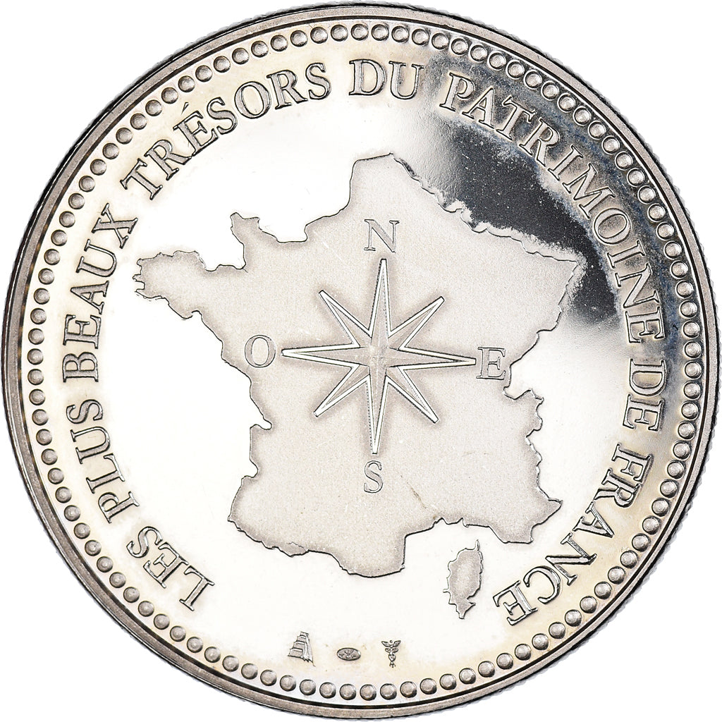 Francia, medaglia, Mont Saint-Michel, Patrimoine Culturel, BB+, Rame-nichel