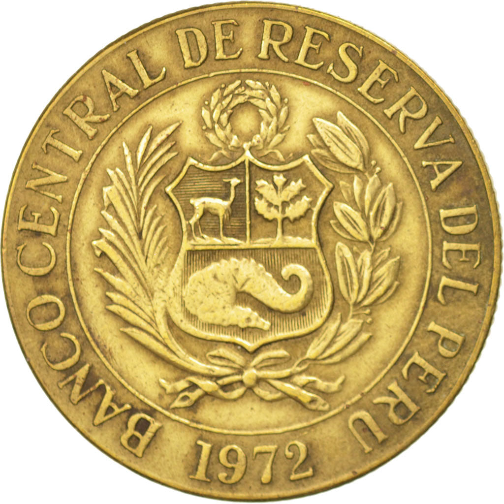 PERU, Sol, 1972, KM #248, EF(40-45), Brass, 28