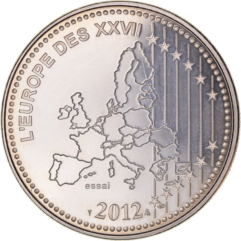 France, Médaille, L'Europe des XXVII, 10 Ans de l'Euro, Politics, 2012, SUP+