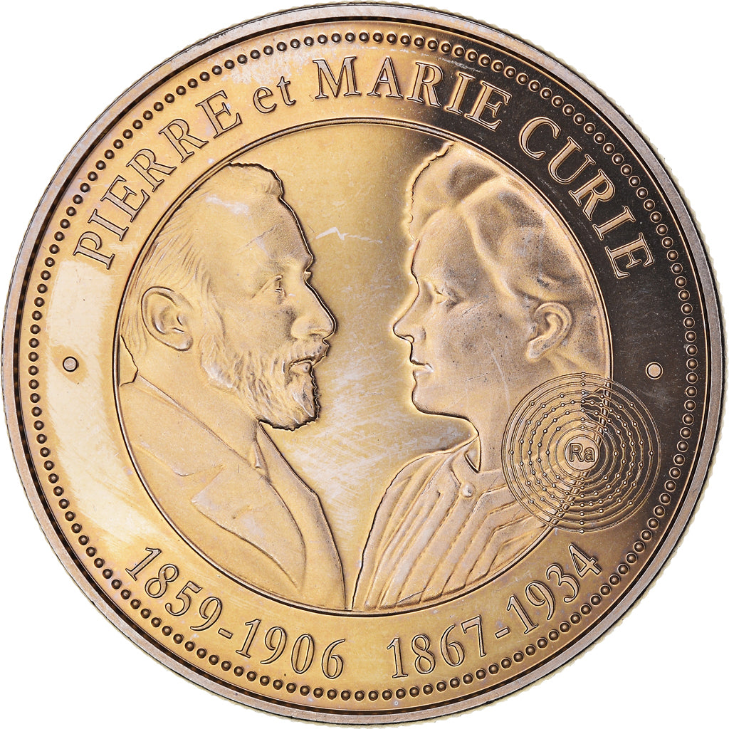 França, medalha, Pierre et Marie Curie, Collection Panthéon, MS(63)