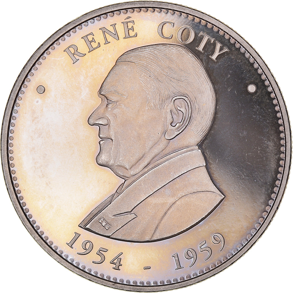 France, Medal, René Coty, Président de la République, Politics, AU(55-58)