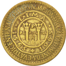 PERU, Sol, 1965, Lima, KM #240, VF(30-35), Brass, 28