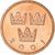 Münze, Schweden, Carl XVI Gustaf, 50 Öre, 2001, UNZ+, Bronze, KM:878