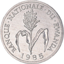 Münze, Ruanda, Franc, 1985, British Royal Mint, VZ+, Aluminium, KM:12