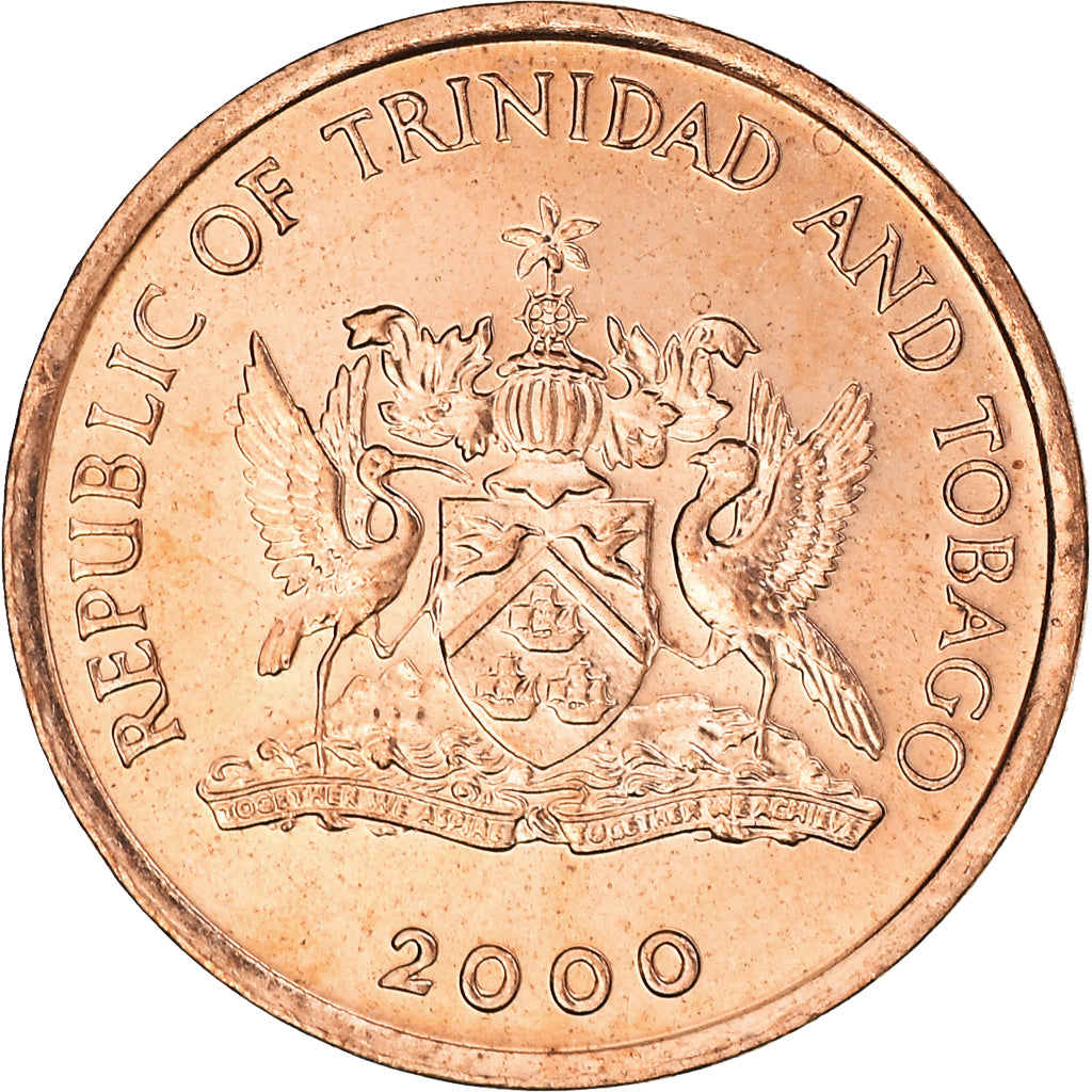 Coin, TRINIDAD & TOBAGO, Cent, 2000, Franklin Mint, AU(50-53), Bronze, KM:29